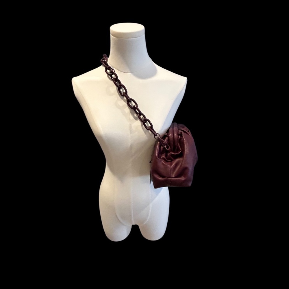 New Badgley Mischka Wrapped Frame Bag Plum - Picture 11 of 11